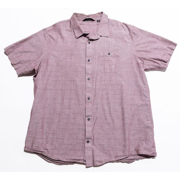 Travis Mathew Other - Travis Mathew Button-Up Shirt Men's 2XL Red Geometric Short Sleeve Stretch Wick